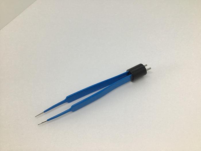 Forceps Diathermy fine 0.5mm Tip Blue Coated 120mm 