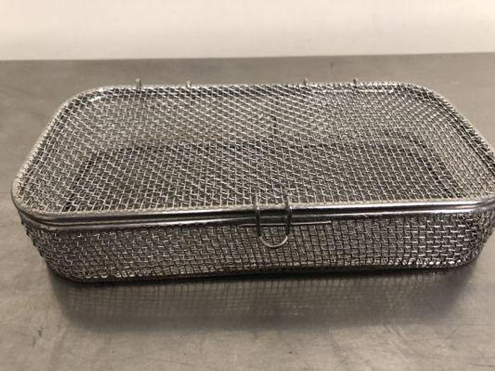 Case Sterilisation Steel Mesh 200 by 100 by 40mm with Clip Fastening